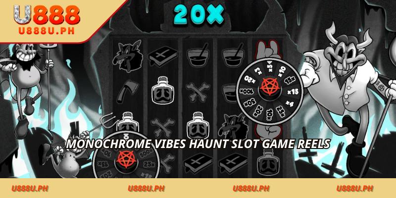 Monochrome vibes haunt slot game reels