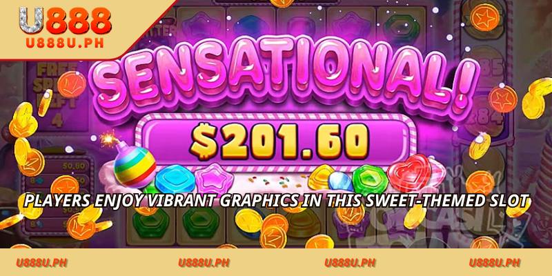 Players enjoy vibrant graphics in this sweet-themed slot