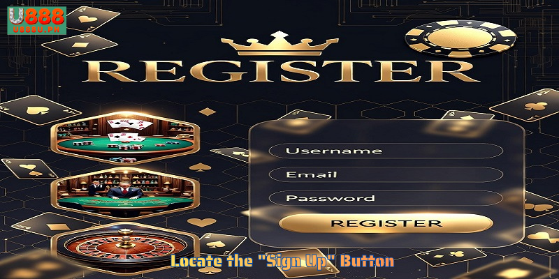 Locate the “Sign Up” Button